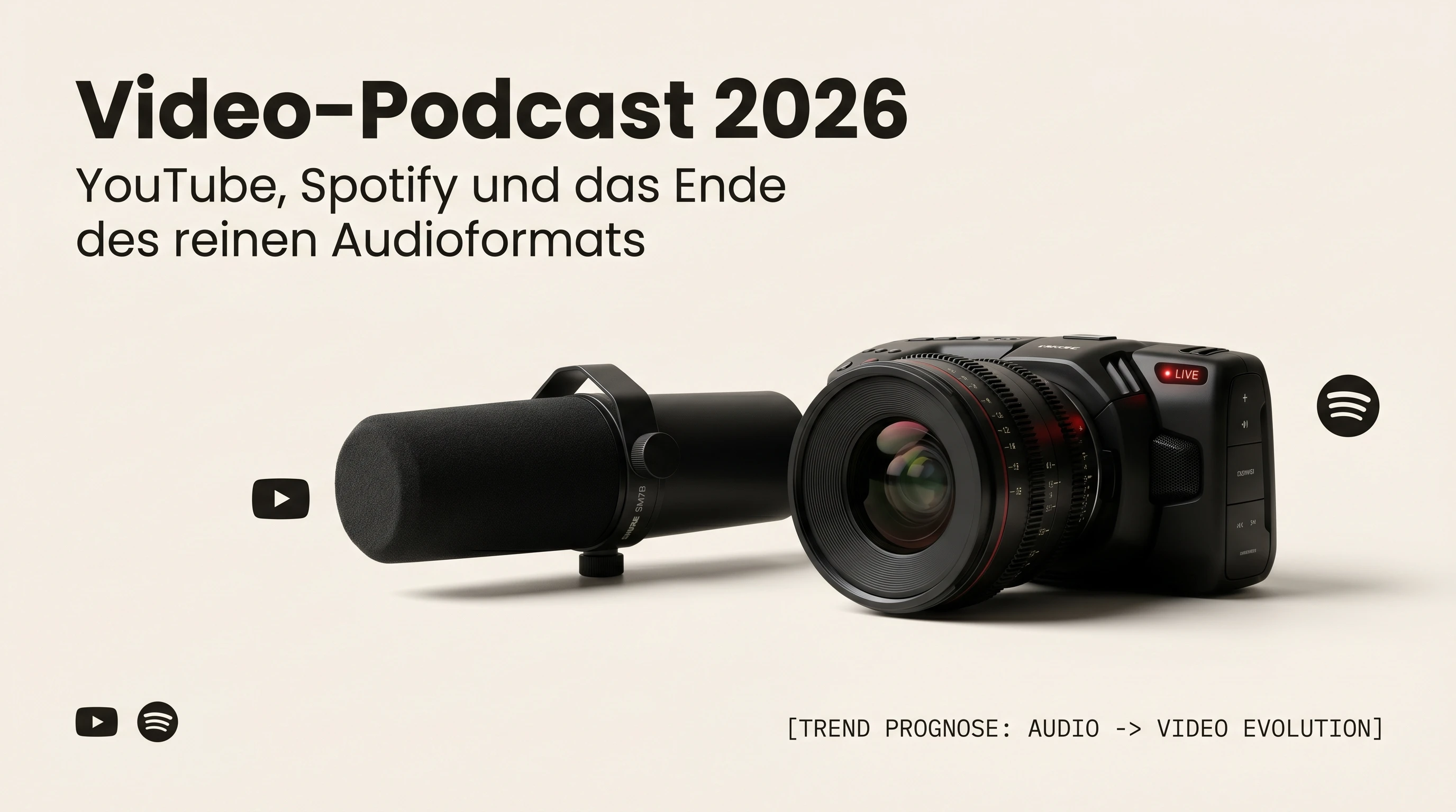 Video-Podcast 2026: YouTube, Spotify und das Ende des reinen Audioformats